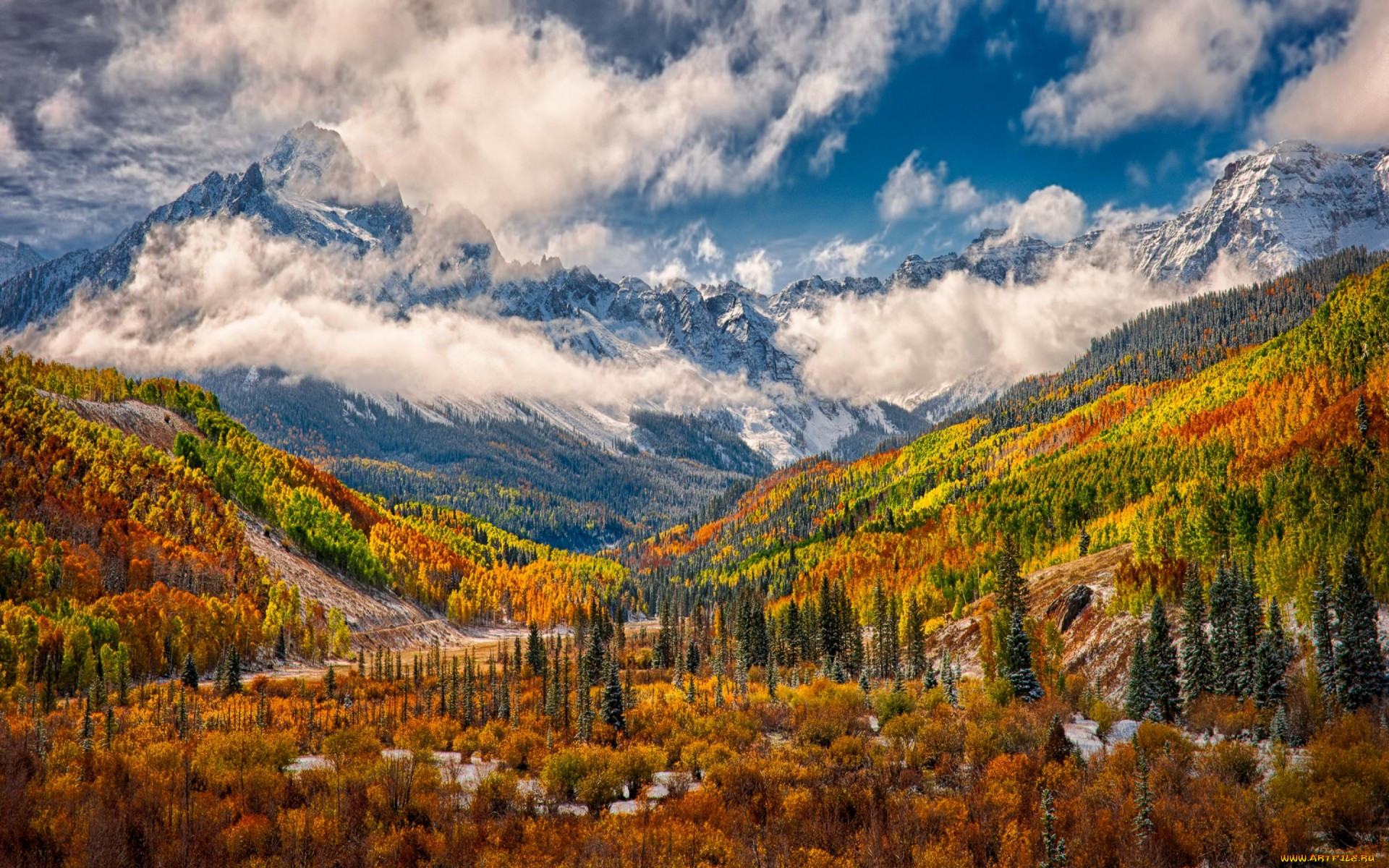 Осень горы лес